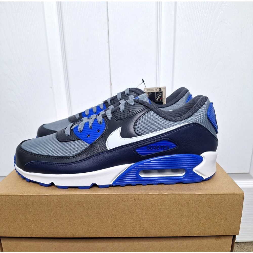 Nike Air Max 90 Gore Tex Cool Grey Racer Blue FD5810-003 size 12 - Picture 3 of 6